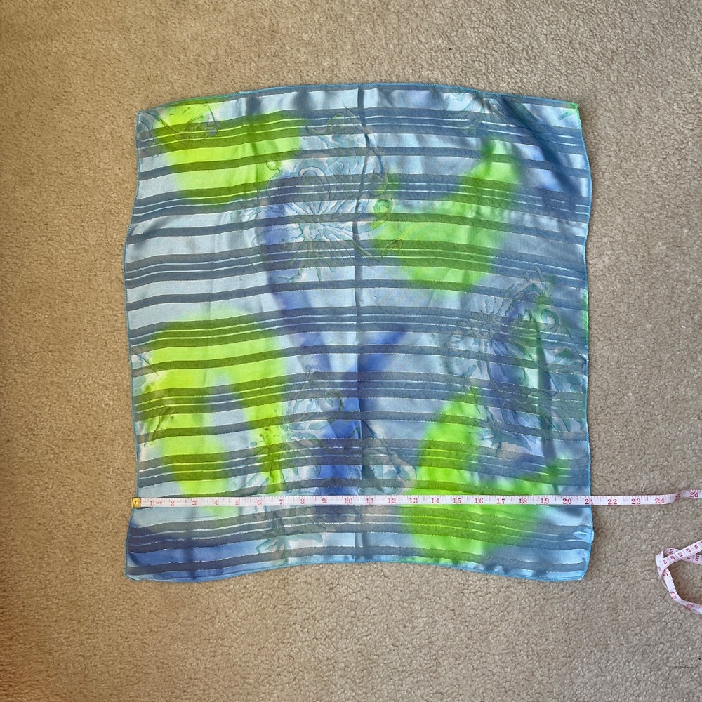 Green and Blue Scarf Bandana - Picture 3 of 3